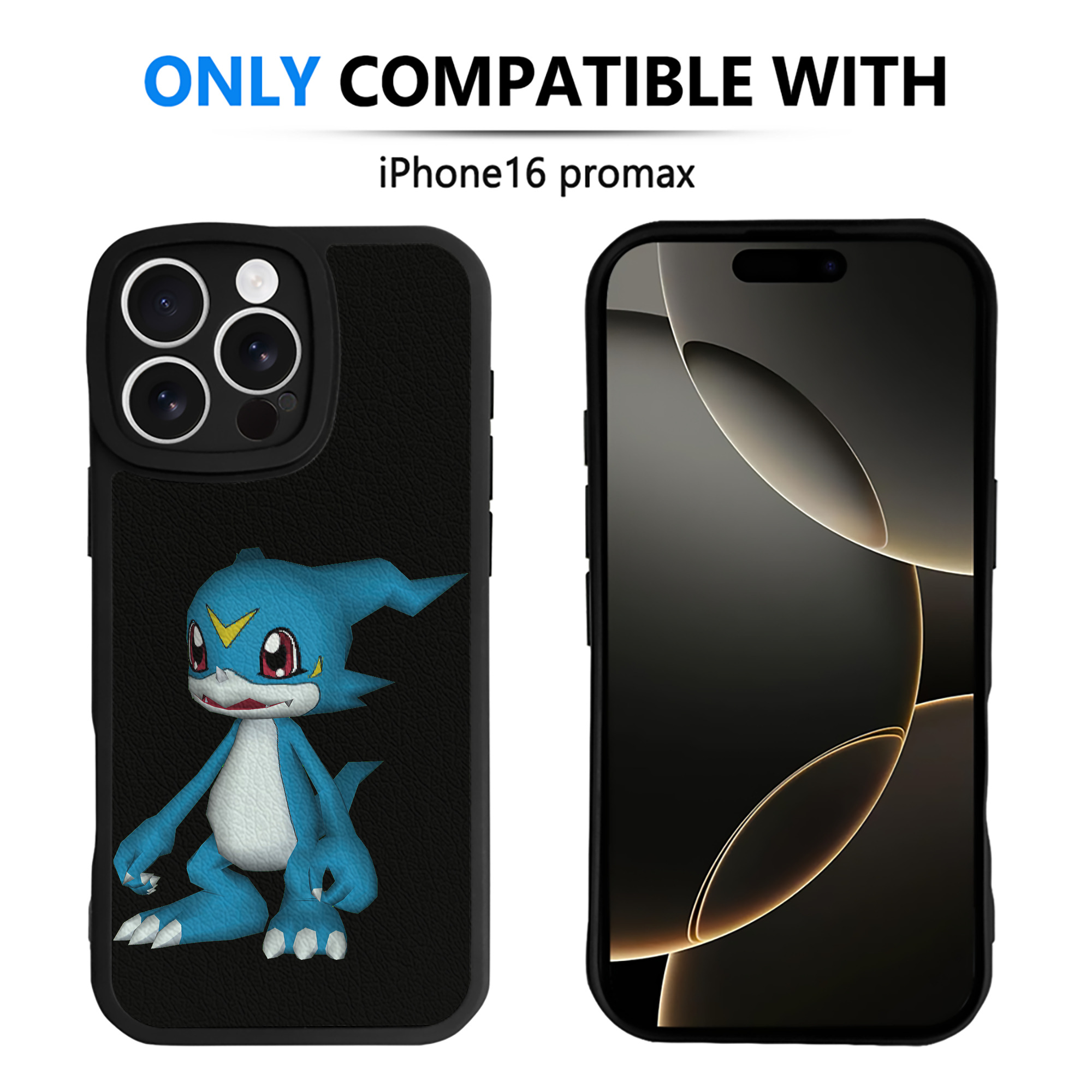 （画像用） Digimon デジタルモンスター/デジモン 【iPhone 16シリーズ対応】シリコンスマホケース（レザー調） 材質：シリコン